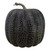 Set of 2 Black and Cream Fall Harvest Tabletop Pumpkins With a Brown Stem 7" - IMAGE 3