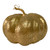 Crackled Fall Harvest Pumpkin Decoration - 7" - Gold Finish - IMAGE 1