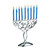 Silver Miniature Menorah Set with Candles 5.5 Inches - IMAGE 4