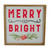 16" Wooden Framed "Merry And Bright" Metal Christmas Sign - IMAGE 1