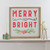 16" Wooden Framed "Merry And Bright" Metal Christmas Sign - IMAGE 2