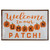 20.25" Orange and White "Welcome To Our Pumpkin Patch!" Autumn Metal Wall Decor - IMAGE 1