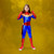 Blue and Red Girls Children Halloween Captain Marvel Costume - Medium 7-8 - IMAGE 3
