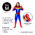 Blue and Red Girls Children Halloween Captain Marvel Costume - Medium 7-8 - IMAGE 4