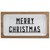 3D Wooden "Merry Christmas" Wall or Tabletop Decor - 13" - White and Brown - IMAGE 1