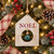 Rustic Wooden "NOEL" with Bell Christmas Tag Ornament - 8" - Green and White - IMAGE 1