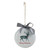 4.5" White and Black Reindeer "Merry Christmas" Disc Ornament - IMAGE 1