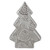 6.5" Metallic Silver Ceramic Christmas Tree with Snowflakes Decoration - IMAGE 1