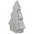 6.5" Metallic Silver Ceramic Christmas Tree with Snowflakes Decoration - IMAGE 2