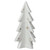 6.25" White and Gold Ceramic Mini Christmas Tree Tabletop Decoration - IMAGE 1