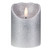 4" LED Silver Glitter Flameless Christmas Decor Candle - IMAGE 1