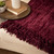 Textured Woven Knit Chenille Throw Blanket with Fringe - 50" x 60" - Burgundy Red - IMAGE 3