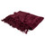 Burgundy Red Plush Chenille Throw Blanket with Fringe 50" x 60" - IMAGE 1