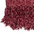 Textured Woven Knit Chenille Throw Blanket with Fringe - 50" x 60" - Burgundy Red - IMAGE 5