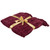 Textured Woven Knit Chenille Throw Blanket with Fringe - 50" x 60" - Burgundy Red