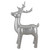 Shiny Ceramic Standing Reindeer Christmas Decoration - 14" - Silver - IMAGE 1