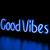 LED Good Vibes Neon Lighted Wall Sign - 19.5"