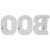 LED Lighted Mirrored BOO Halloween Marquee Style Sign - 6.25" - Black and Gold