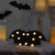 LED Lighted Bat Halloween Marquee Sign - 12" Black Warm White Lights - IMAGE 1