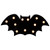 LED Lighted Bat Halloween Marquee Sign - 12" Black Warm White Lights - IMAGE 2