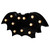 LED Lighted Bat Halloween Marquee Sign - 12" Black Warm White Lights - IMAGE 4