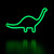 LED Brontosaurus Dinosaur Neon Lighted Wall Art - 12" - IMAGE 1