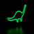LED Brontosaurus Dinosaur Neon Lighted Wall Art - 12" - IMAGE 4