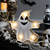 LED Lighted Ghost Halloween Marquee Style Decoration - 7" - White - IMAGE 1