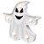 LED Lighted Ghost Halloween Marquee Style Decoration - 7" - White