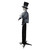 Lighted and Animated Groom Skeleton Halloween Decoration - 6' - IMAGE 4