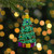 5" Shiny Green Decorated Christmas Tree Hanging Glass Ornament - IMAGE 2