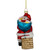 Santa Down the Chimney Hanging Glass Christmas Hanging Ornament - 4.75" - Red - IMAGE 5