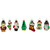Set of 20 Holiday Figurines Glass Christmas Ornaments 1.75” - IMAGE 1