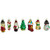 Set of 20 Holiday Figurines Glass Christmas Ornaments 1.75” - IMAGE 4