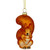 4" Burnt Orange Squirrel Hanging Glass Christmas Ornament - IMAGE 1