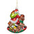 4" Santa on a Rocking Horse Hanging Glass Christmas Ornament - IMAGE 5