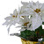 17" Potted White Artificial Poinsettia Christmas Arrangement - IMAGE 2
