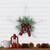 17" White 5 point Christmas Star With Plaid Ribbon with Artificial Pine - IMAGE 2