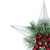 17" White 5 point Christmas Star With Plaid Ribbon with Artificial Pine - IMAGE 3