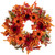 Mums and Berries with Fiery Foliage Fall Harvest Wreath - 24" - IMAGE 2