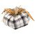 Plush Plaid and Jute Pumpkin Fall Harvest Decoration - 6.5" - White and Black - IMAGE 3