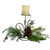 10" Green Artificial Sprigs and Pine Cone Christmas Candle Holder - IMAGE 3