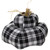 6.5" Black and White Plaid Stacked Fall Harvest Tabletop Pumpkin - IMAGE 3