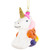 4” Rainbow Unicorn Bust Hanging Glass Christmas Ornament - IMAGE 1