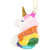 4” Rainbow Unicorn Bust Hanging Glass Christmas Ornament - IMAGE 4