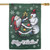 Merry Christmas Santa and Snowman Outside House Flag 28" x 40" - IMAGE 3