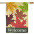 Red and Yellow Fall Leaves Welcome Outdoor House Flag - 40" x 28" - IMAGE 3