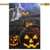 Pumpkins and Ghost Spooky Halloween Outdoor House Flag 28" x 40" - IMAGE 1