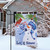 Let It Snow Snowman and Cardinal Outdoor Garden Flag 12.5" x 18" - IMAGE 1