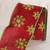 Red and Green Burlap Snowflake Wired Craft Ribbon 4" x 10 Yards - IMAGE 1